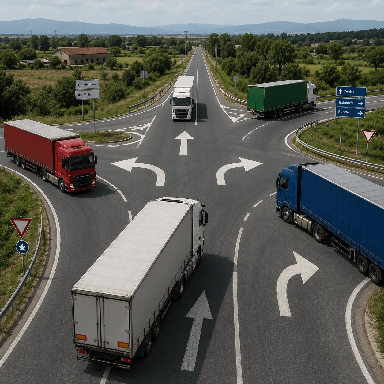 Flota de camiones protegida mediante monitoreo y tecnología GPS