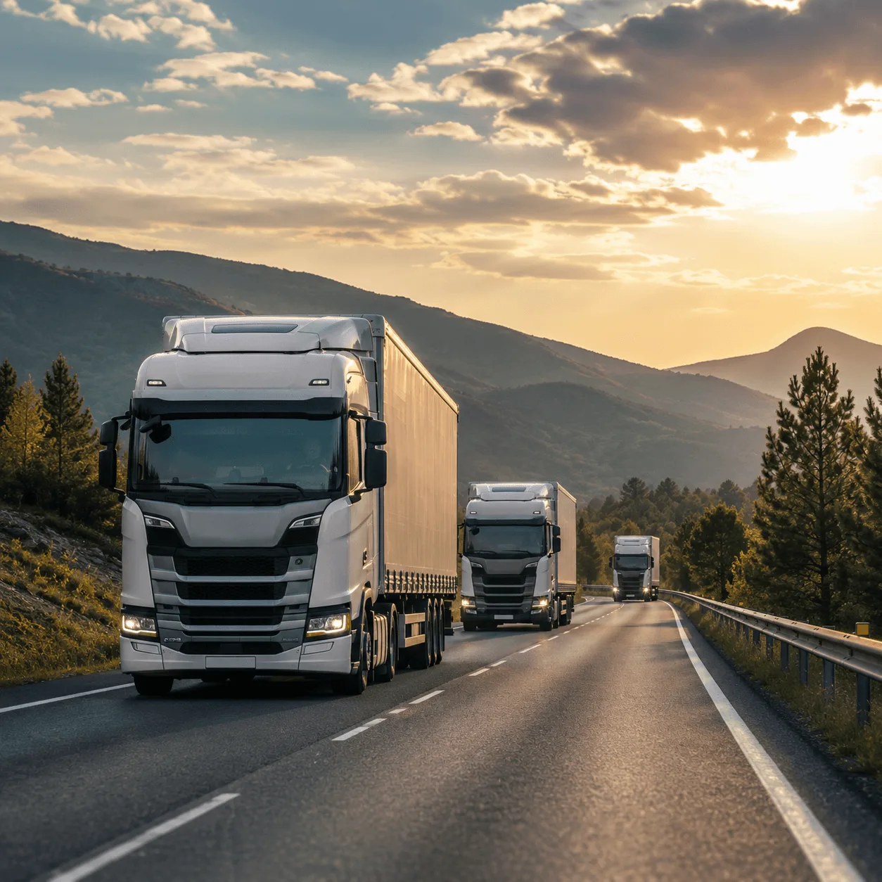 Flota empresarial conectada con soluciones GPS para transporte moderno