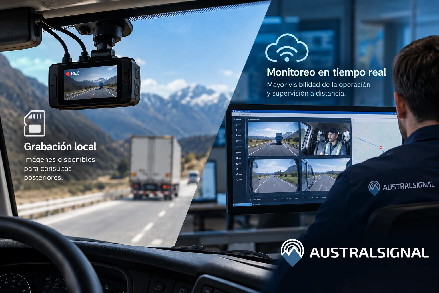 Cámaras para vehículos, grabación local o monitoreo en tiempo real